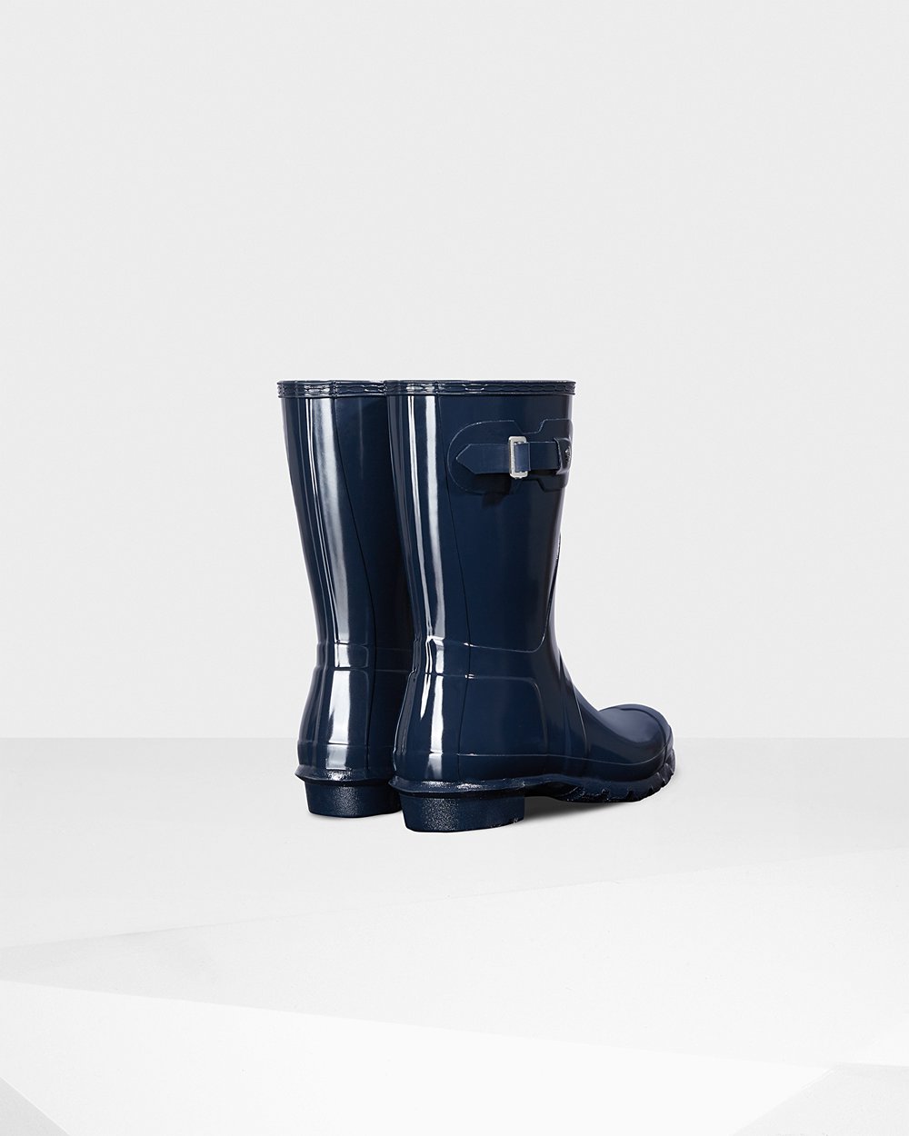 Women Hunter Original Gloss | Short Rain Boots Navy | NZ-10346-QEAB